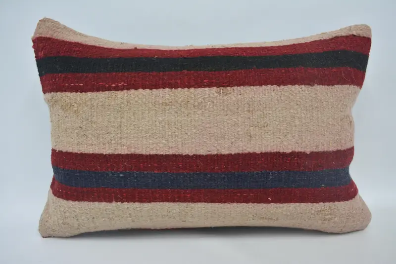 Pillow Cover, Chair Cushion Cover, Knitted Pillow Cover, Kilim Cushion Sham, Pillow for Couch, 16x24 Beige Pillow Cover, Pillow for Sofa - 1
