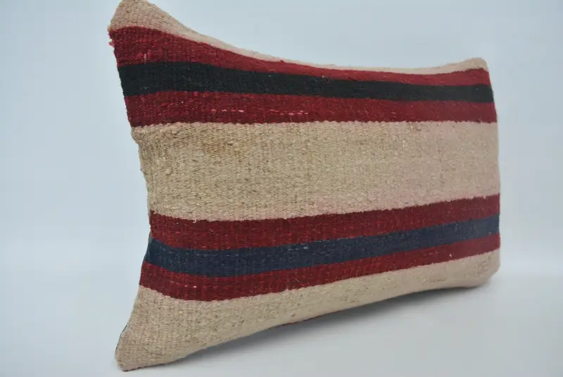 Pillow Cover, Chair Cushion Cover, Knitted Pillow Cover, Kilim Cushion Sham, Pillow for Couch, 16x24 Beige Pillow Cover, Pillow for Sofa - 3