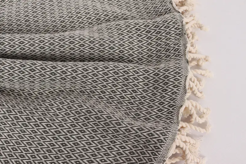 Housewarming Gift, Aesthetic Blanket, 96x80 Cotton Diamond Towel, Turkish Cotton Throw Blanket, Bedspread, Gift For Bride, Bridal Shower Gift - 8