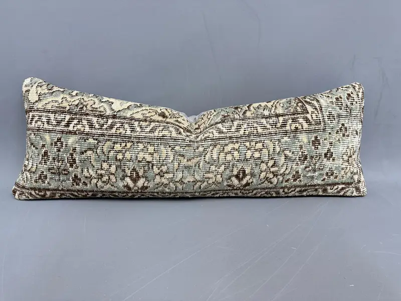 Almohada de lanzamiento Kilim tejida a mano, cojín étnico del suroeste