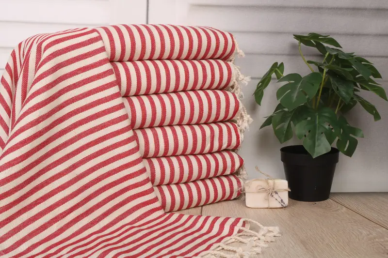 First Wedding Anniversary Gift, 40x18 Cotton Striped Towel, Gift For Her, Baby Boy Gift, Personalized Hand Towel, Personalized Gifts, Wedding Favors - 1