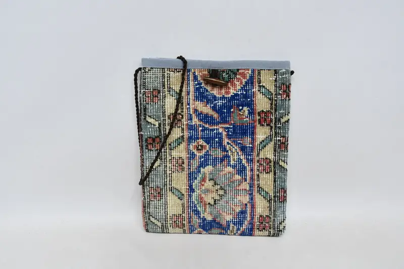 調節可能なストラップキリムバッグ、ウールヴィンテージモチーフクロスボディバッグ