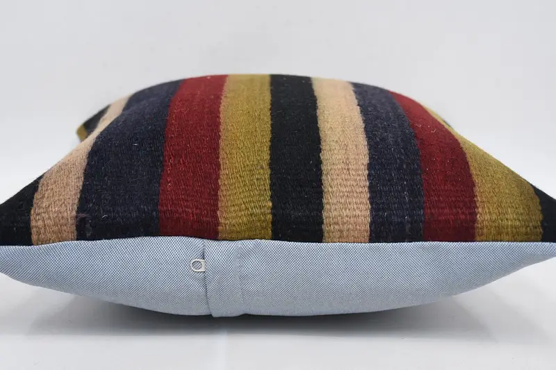 Pillow Sham, Turkish Corner Pillow Sham, Shabby Chic Cushion Cover, 16x16 Brown Pillow Case, Kilim Cushion Sham, Turkish Pillow, Kilim Pillow - 5