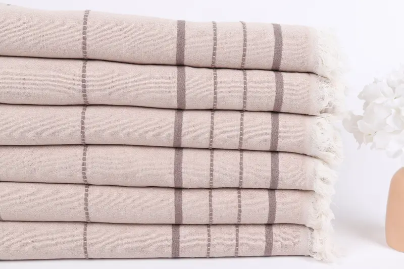 Hammam Towel USA, Fouta towel, 70x40 Cotton Striped Towel, Gym Towel, Quick-dry towel, Spa Towel, Personalized Beach Towel, Anniversary Gift For Her - 3