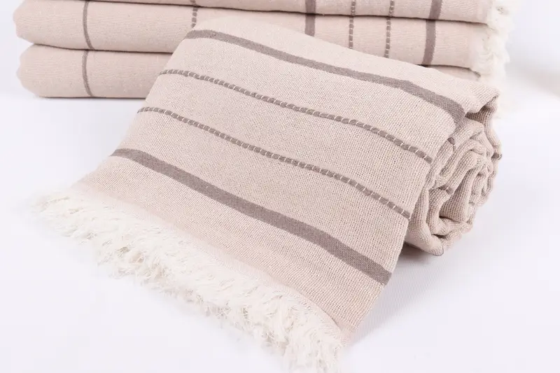 Hammam Towel USA, Fouta towel, 70x40 Cotton Striped Towel, Gym Towel, Quick-dry towel, Spa Towel, Personalized Beach Towel, Anniversary Gift For Her - 4