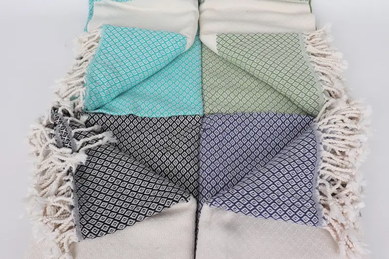 Lightweight towel, 70x36 Linen Diamond Towel, Best Friend Christmas Gift, Bridal Shower Favors, Bachelor Party Favors, Fouta towel, Yoga Towel - 4