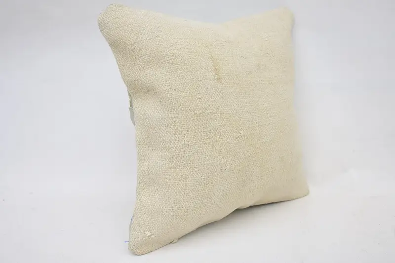 Kilim Pillow Cover, Cushion, 12x12 Beige Cushion, Indoor Pillow Sham, Decorative Bolster Pillow, Boho Pillow, Boho Pillow Sham Cover - 2