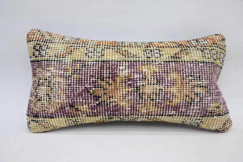 Turkish Antique Pillow Case, 20x40 cm Easter Gift TexturedGray Euro Sham - 1
