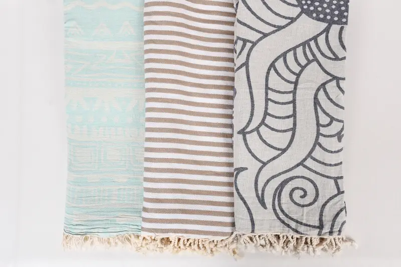 Beach Wedding Favor, Throw Blanket for Bed, Bachelorette Party Favors, Monogram Blanket, Woven Throw Blanket, 80x60 Cotton Set of 5 Towel - 8