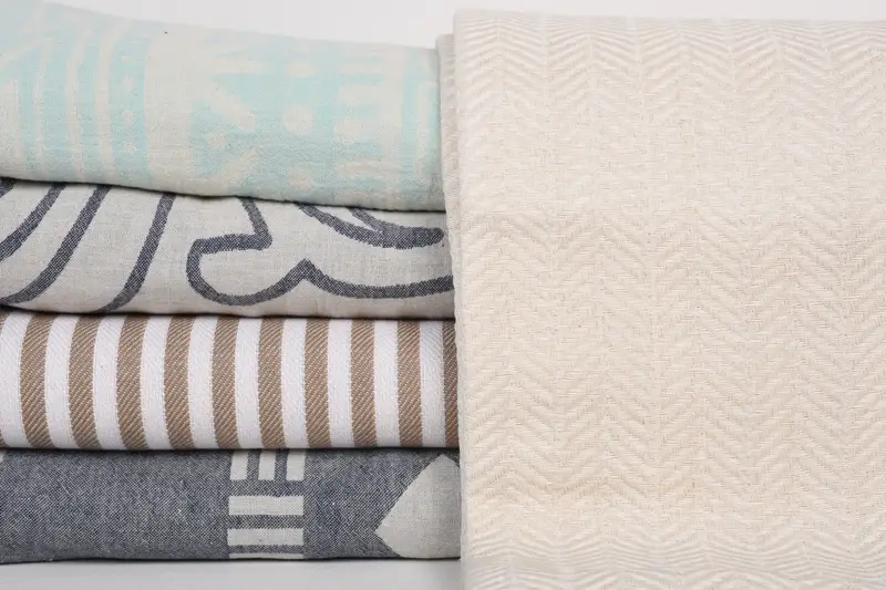 Beach Wedding Favor, Throw Blanket for Bed, Bachelorette Party Favors, Monogram Blanket, Woven Throw Blanket, 80x60 Cotton Set of 5 Towel - 2