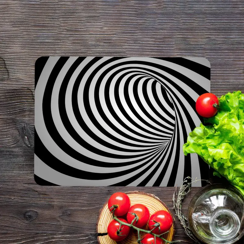 Soyut Cam Kesme Tahtası: Trendy, Vogue, Moda Mutfağın Temeli