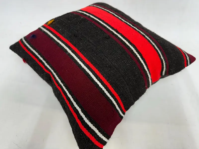 Boho Pillow, 20x20 Brown Pillow, Kilim Pillow Cover, Pillow Cover, Bolster Throw Cushion Cover, Custom Pillow Cover, Turkish Kilim Pillow - 6