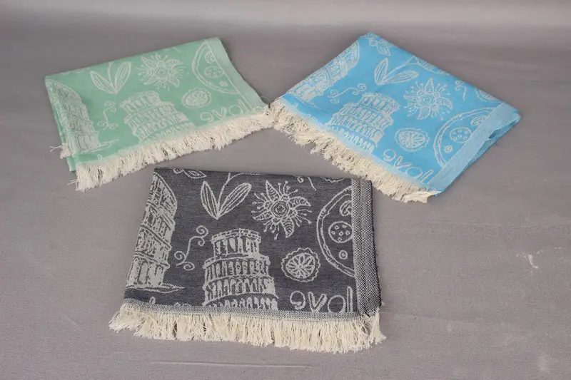 Kitchen Towel, 28x20 Cotton Italian Symbols Design Towel, Personalized Hand Towel, Custom Hand Towel, Monogrammed Turkish Towel, Christmas Favors - 4