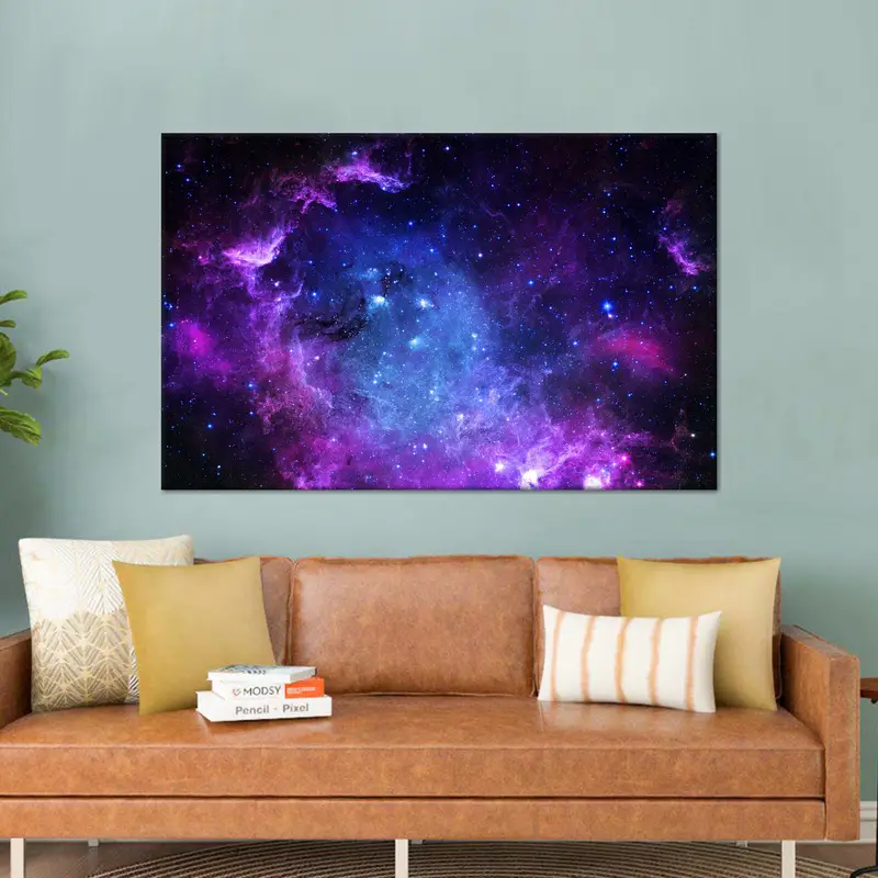 Çarpıcı Yıldızlı Gökyüzü Manzarası Baskılı Kanvas - Doğanın Gecesi Marvel