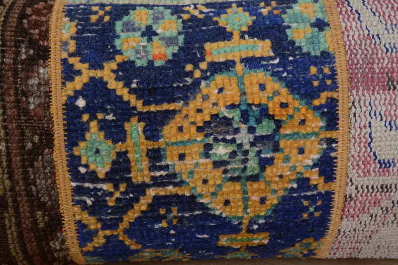 Boho Pillow, Throw Kilim Pillow, Antique Pillows, Cushion Cover, Bed Cushion Cover, Car Cushion Cover, 12x24 Blue Pillow Sham - 3