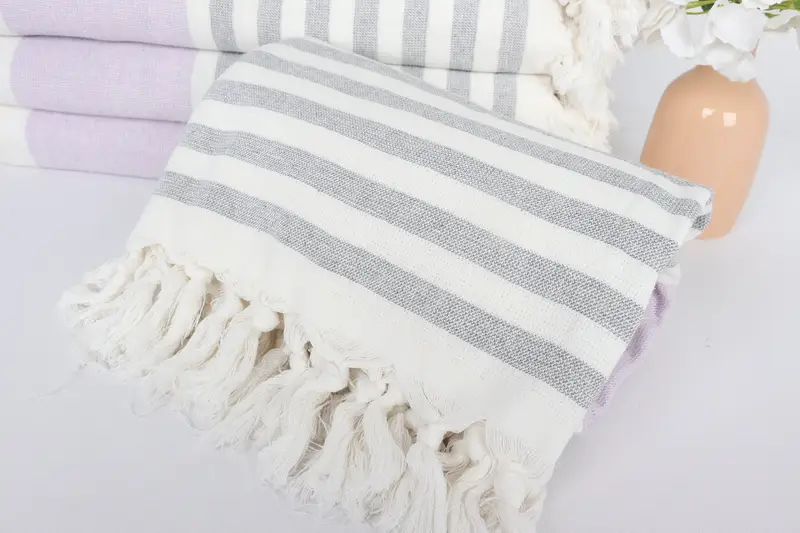 Bridal Gifts, Personalized Turkish Towel, Spa Towel, Housewarming Gift, Bachelorette Party Gift, 68x36 Cotton Striped Terry Towel, Pool Towels - 4