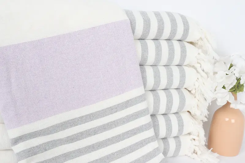Bridal Gifts, Personalized Turkish Towel, Spa Towel, Housewarming Gift, Bachelorette Party Gift, 68x36 Cotton Striped Terry Towel, Pool Towels - 1