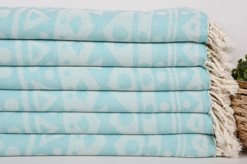 70x40 Cotton Round Pattern Towel, Personalized Gifts, Turkish bath towel for spa, Bridesmaid Gift Towel, Bridal Shower Favors, Gift For Boyfriend - 3