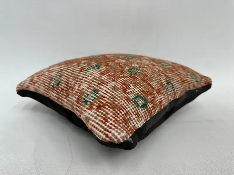 Cushion Cover, Turkish Pillow, 12x12 Red Pillow Cover, Turkish Kilim Pillow, Ethnic Pillow Cover Cushion, Vintage Pillow, Bed Cushion Cover - 6