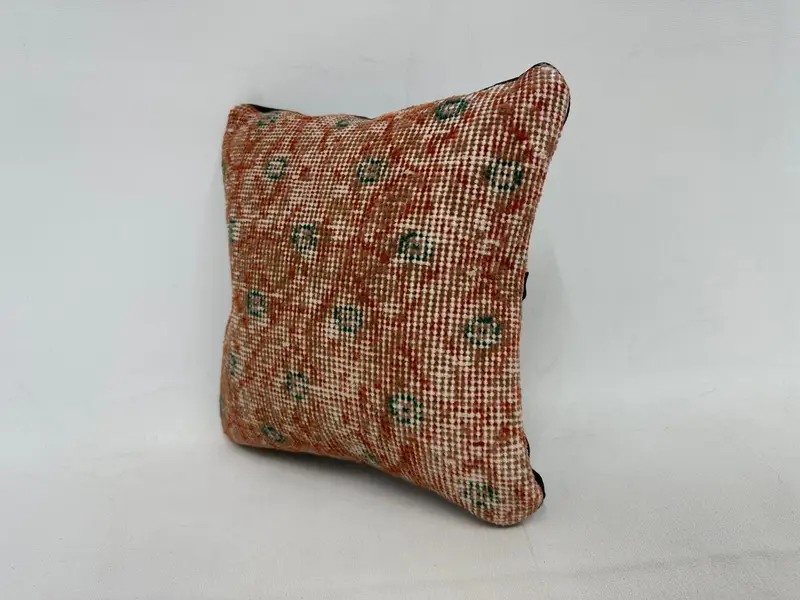 Cushion Cover, Turkish Pillow, 12x12 Red Pillow Cover, Turkish Kilim Pillow, Ethnic Pillow Cover Cushion, Vintage Pillow, Bed Cushion Cover - 4