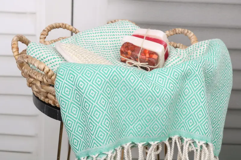 Custom Bath Towel, Personalize Gift, Scarf Towel, Bachelorette Favors Beach, Fouta towel, Summer Gift, 70x40 Cotton Chevron Towel, Personalized Gift - 2