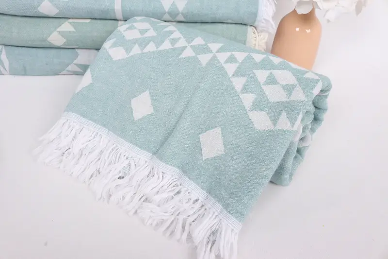 70x60 Cotton Geometric Towel, Turkish Blanket, Decorative Blanket, Christmas Tablecloth, Turkish Bedspread, Bridesmaid Gift, Custom Wedding Gifts - 4