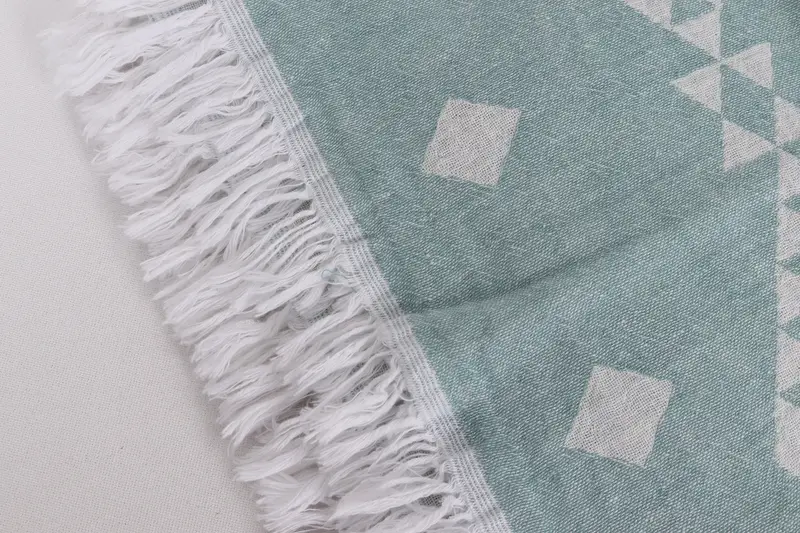 70x60 Cotton Geometric Towel, Turkish Blanket, Decorative Blanket, Christmas Tablecloth, Turkish Bedspread, Bridesmaid Gift, Custom Wedding Gifts - 7