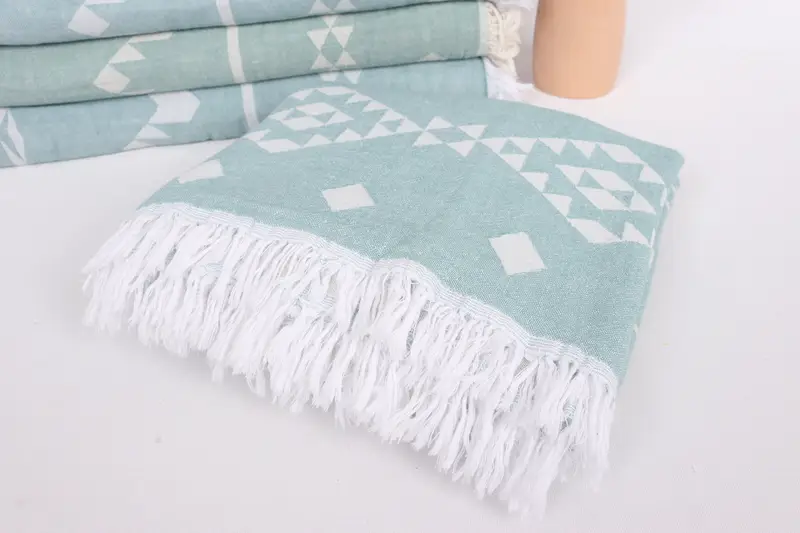 70x60 Cotton Geometric Towel, Turkish Blanket, Decorative Blanket, Christmas Tablecloth, Turkish Bedspread, Bridesmaid Gift, Custom Wedding Gifts - 5