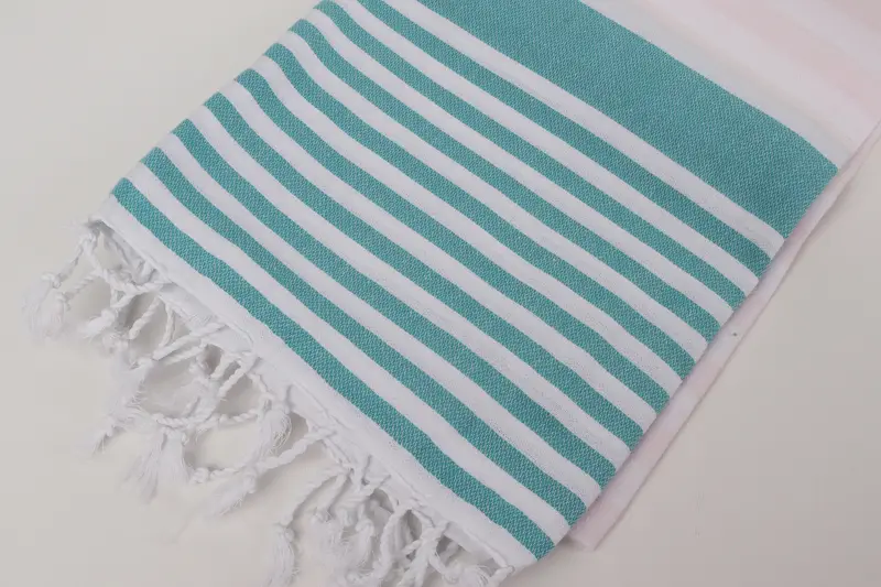 Turkish Towel USA, Bath towel, 68x36 Cotton Striped Towel, Housewarming Gift, Wedding Hand Made Gift, Holiday Towel, Mother Of The Groom Gift - 7
