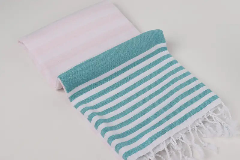 Turkish Towel USA, Bath towel, 68x36 Cotton Striped Towel, Housewarming Gift, Wedding Hand Made Gift, Holiday Towel, Mother Of The Groom Gift - 6