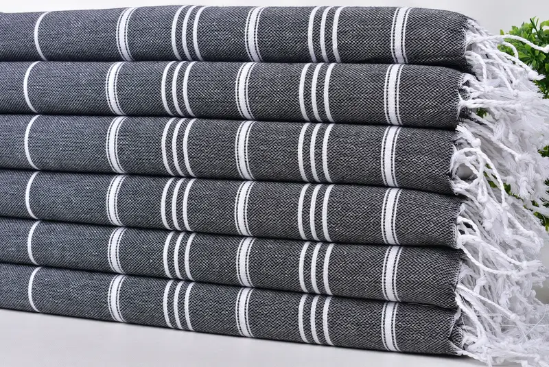 Bachelorette Party Decorations, Kitchen Towel, Monogrammed Hand Towel, Bridal Party Gifts, Custom Hand Towel, 40x24 Cotton Striped Towel - 3