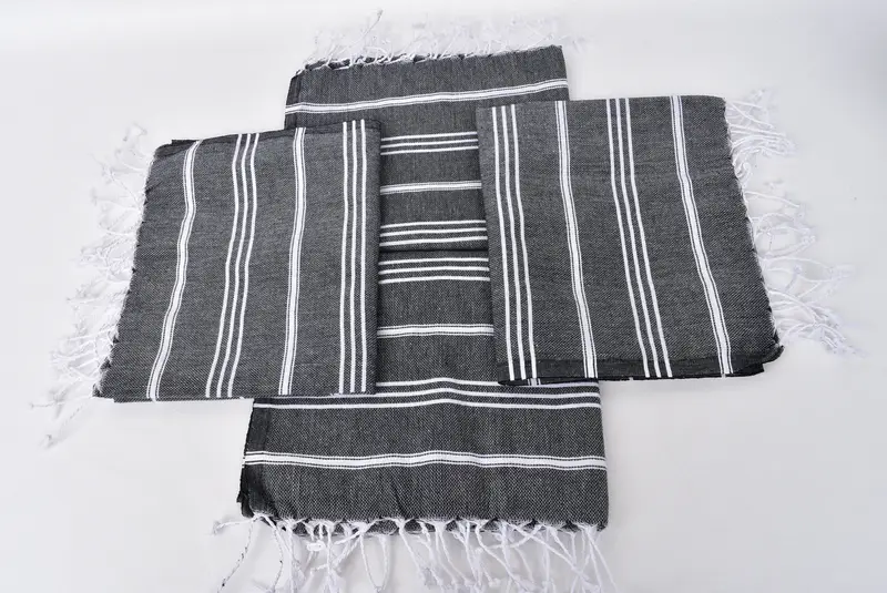 Bachelorette Party Decorations, Kitchen Towel, Monogrammed Hand Towel, Bridal Party Gifts, Custom Hand Towel, 40x24 Cotton Striped Towel - 6