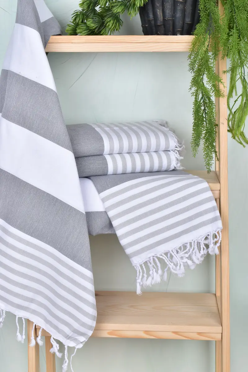 Wedding Gift Ideas, Quick-dry peshtemal, Quick-dry towel, 70x40 Cotton Striped Towel, Pool Towels, Housewarming Gift, Turkish Towel Personalized - 6
