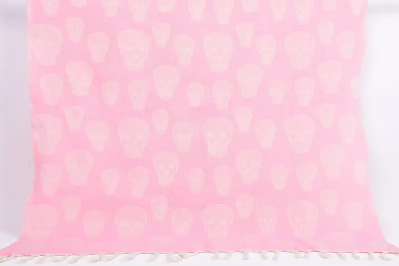 Türkisches Handtuch, 68x36 Baumwollschädel gemustertes Handtuch, Yoga -Handtuch, Valentinstag Geschenk für sie, saugfähiges türkisches Handtuch, Fouta -Handtuch, benutzerdefinierte Geschenke
