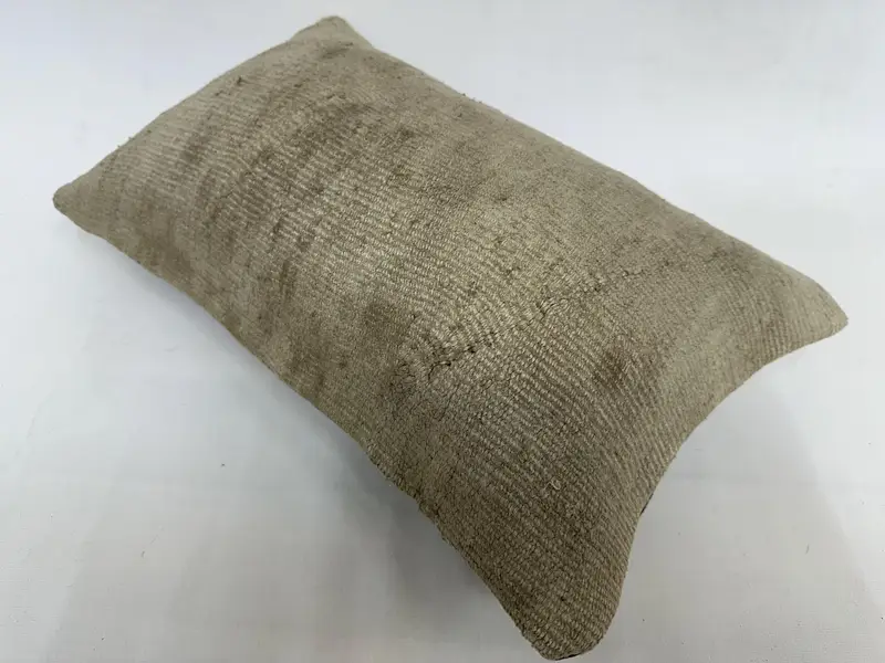 Türk Kilim Yastığı, Retro Atma Yastığı Sham, İç Tasarımcı Yastığı, Kilim Yastığı, 12x20 Kahverengi Yastık Kapağı, Yastık - 6