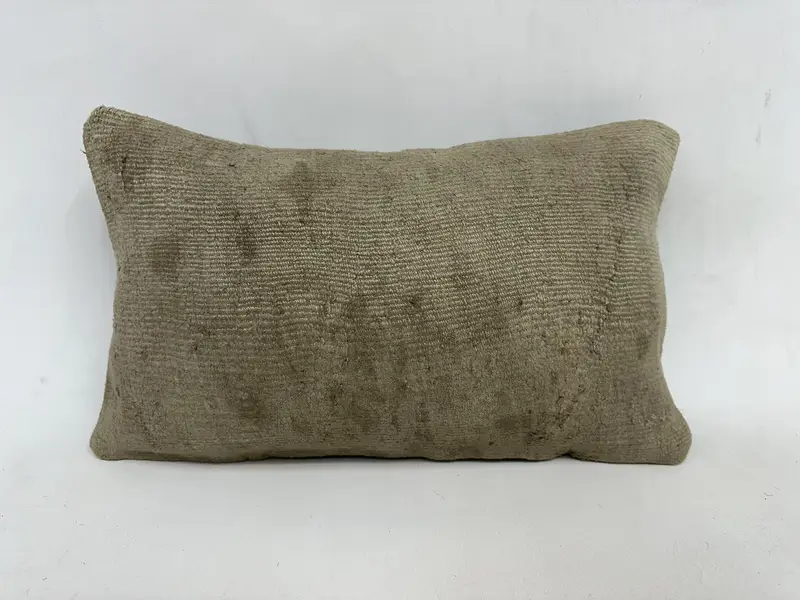 Türk Kilim Yastığı, Retro Atma Yastığı Sham, İç Tasarımcı Yastığı, Kilim Yastığı, 12x20 Kahverengi Yastık Kapağı, Yastık - 1