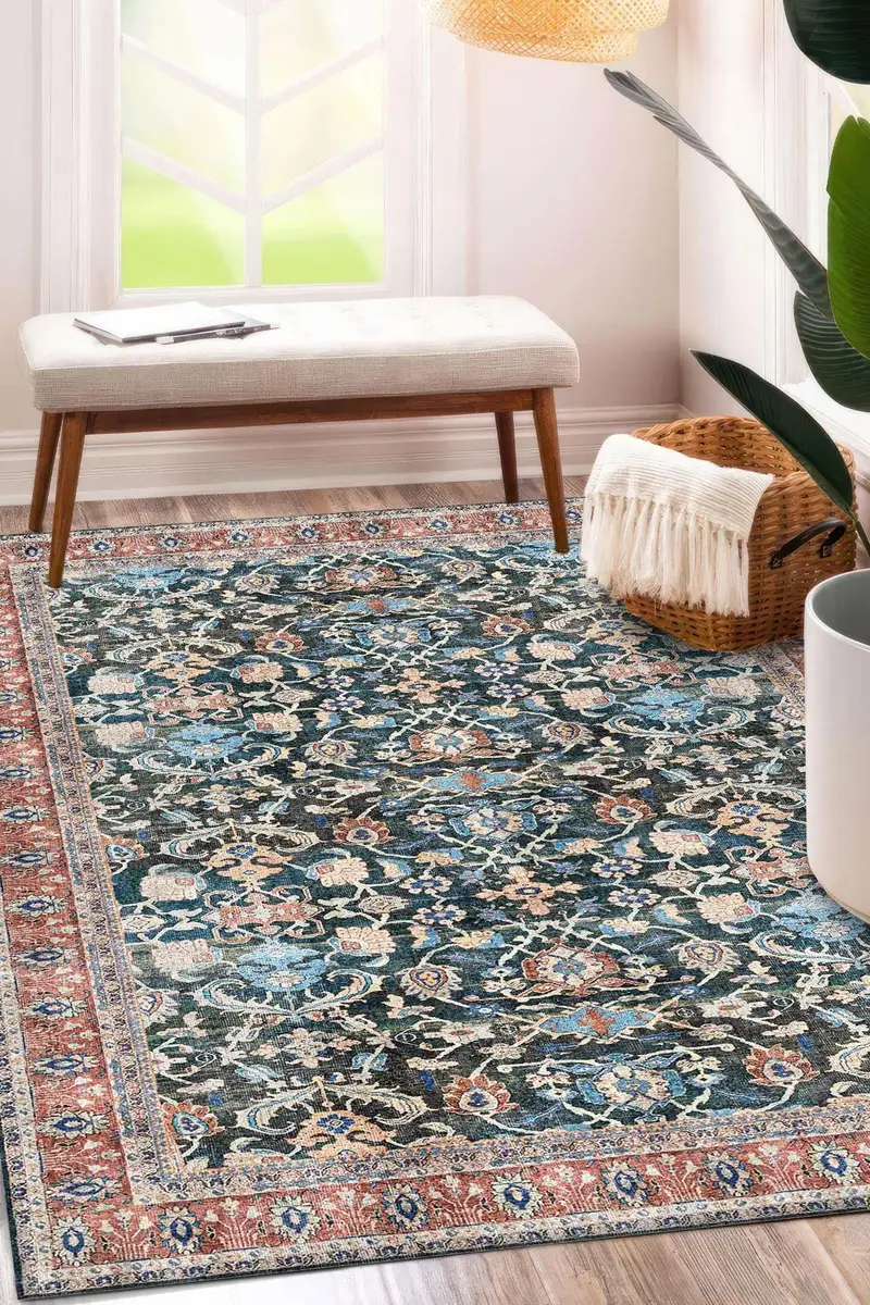 Eleganter bedruckter Teppich: Modernes Design, weicher Stoff, einzigartige Muster