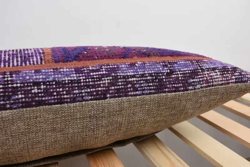 Turkish Kilim Pillow, Turkish Pillow, 12x24 Blue Cushion Case, Bohemian Cushion Cushion Case, Pillow Cover, Pastel Pillow Cover, Gift Pillow - 7