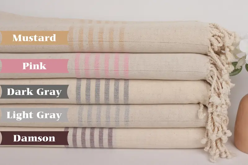 Personalized Beach Towel, Custom Bath Towel, 68x36 Cotton Striped Towel, Custom Beach Towel, Peshtemal Towel, Bachelor Towel, Gift Boxes Towel - 3