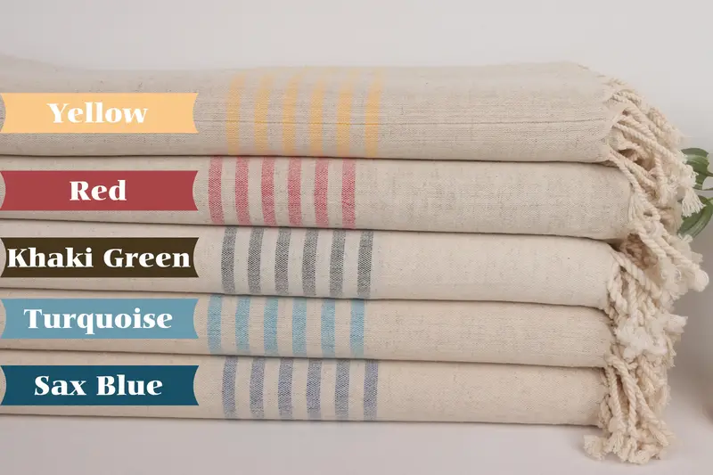 Personalized Beach Towel, Custom Bath Towel, 68x36 Cotton Striped Towel, Custom Beach Towel, Peshtemal Towel, Bachelor Towel, Gift Boxes Towel - 2