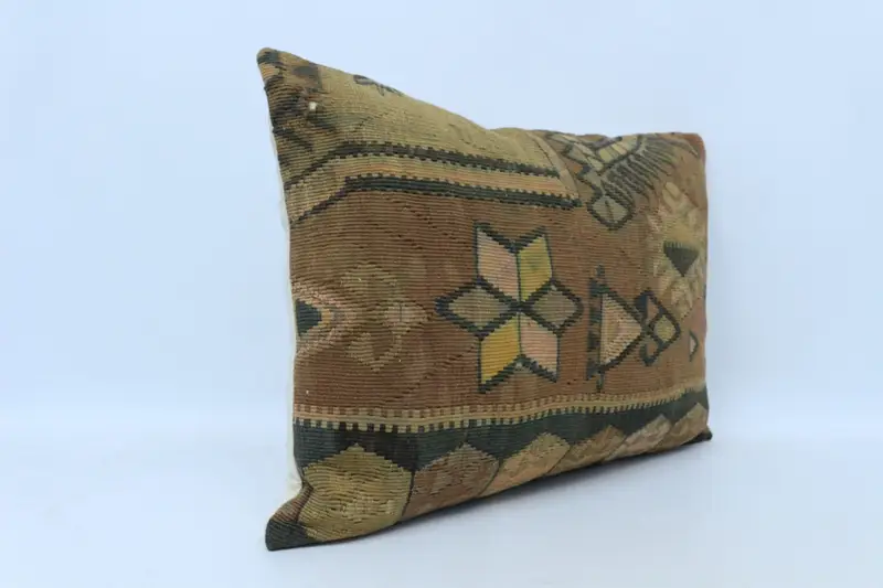 Turkish Pillow, Boho Pillow, 20x28 Brown Cushion Cover, Home Decor Pillow, Pillow Cover, Handmade Throw Cushion, Handmade Pillow Sham - 3