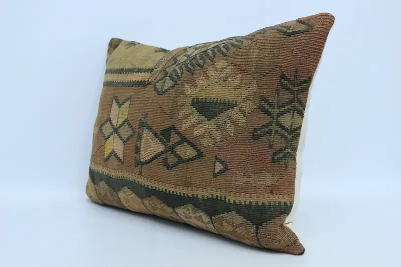 Turkish Pillow, Boho Pillow, 20x28 Brown Cushion Cover, Home Decor Pillow, Pillow Cover, Handmade Throw Cushion, Handmade Pillow Sham - 4