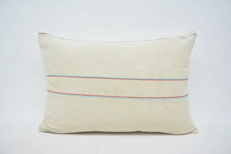 Geometric Embroidered Throw Pillow, 20x28 Inches Size Pillow - 1