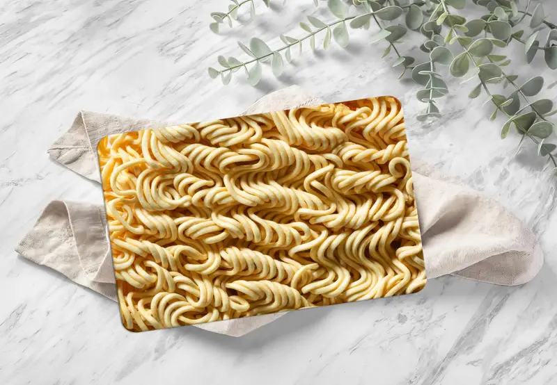 Printed Tempered Glass Cutting Board, Ideal for Pasta Lovers