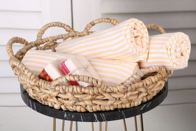 Organic Turkish towel, 68x36 Cotton Striped Towel, Custom Towel, Peshtemal Towel, Memorial Gift, Handmade Turkish hammam towel, Fouta towel - 4