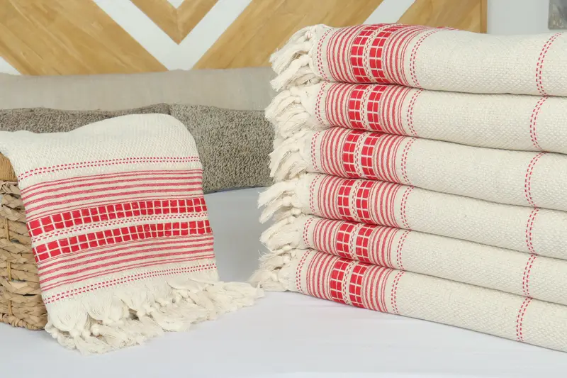 Decorative Blanket, Family Gift Basket, Organic Beach Blanket, Throw Blanket, 96x94 Linen Striped Towel, Wedding Shower Gift, Boho Throw Blankets - 4