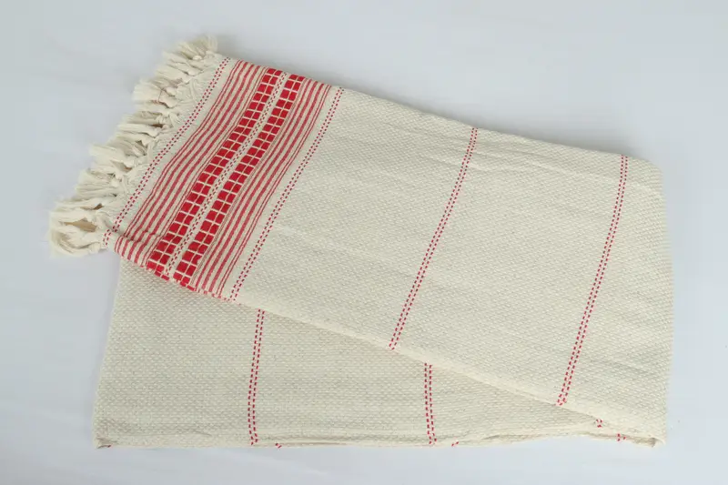 Decorative Blanket, Family Gift Basket, Organic Beach Blanket, Throw Blanket, 96x94 Linen Striped Towel, Wedding Shower Gift, Boho Throw Blankets - 6