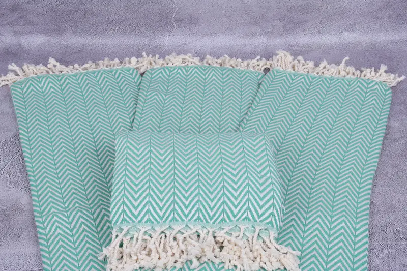 Absorbent Turkish towel, Absorbent towel, 70x40 Cotton Zig zag Towel, Travel towel, Large Beach Towel Personalized, Wedding Gift For Bride - 4
