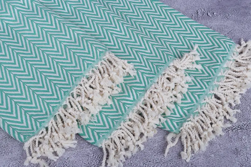 Absorbent Turkish towel, Absorbent towel, 70x40 Cotton Zig zag Towel, Travel towel, Large Beach Towel Personalized, Wedding Gift For Bride - 5