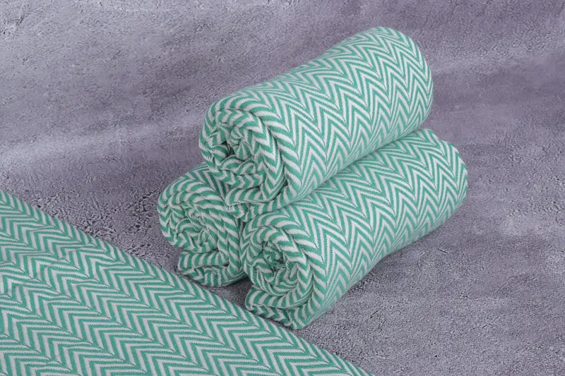 Absorbent Turkish towel, Absorbent towel, 70x40 Cotton Zig zag Towel, Travel towel, Large Beach Towel Personalized, Wedding Gift For Bride - 8